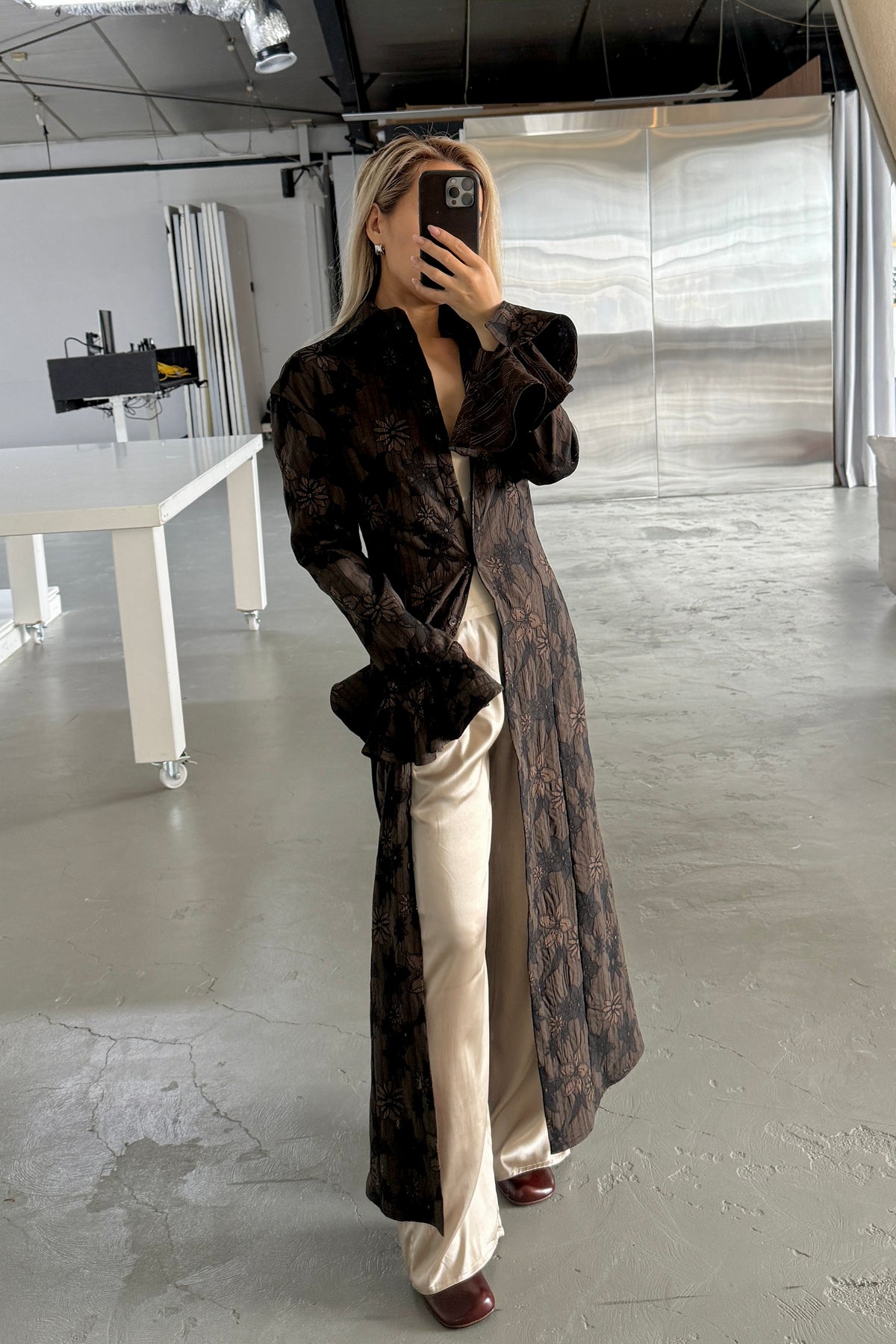 DAISY MAXI DRESS WITH FLOUNCE SLEEVES