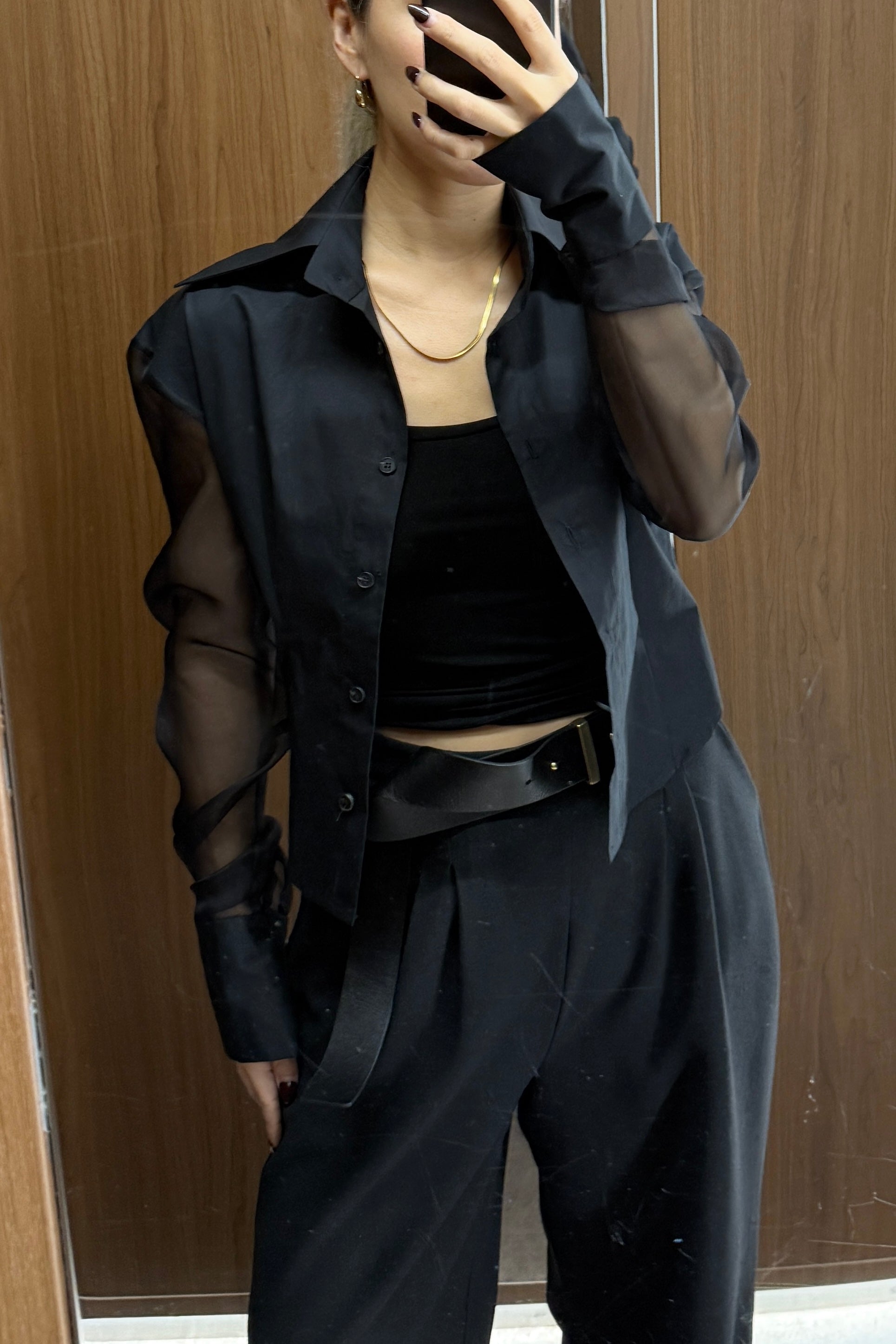 LEATHER BELT BLACK LE02