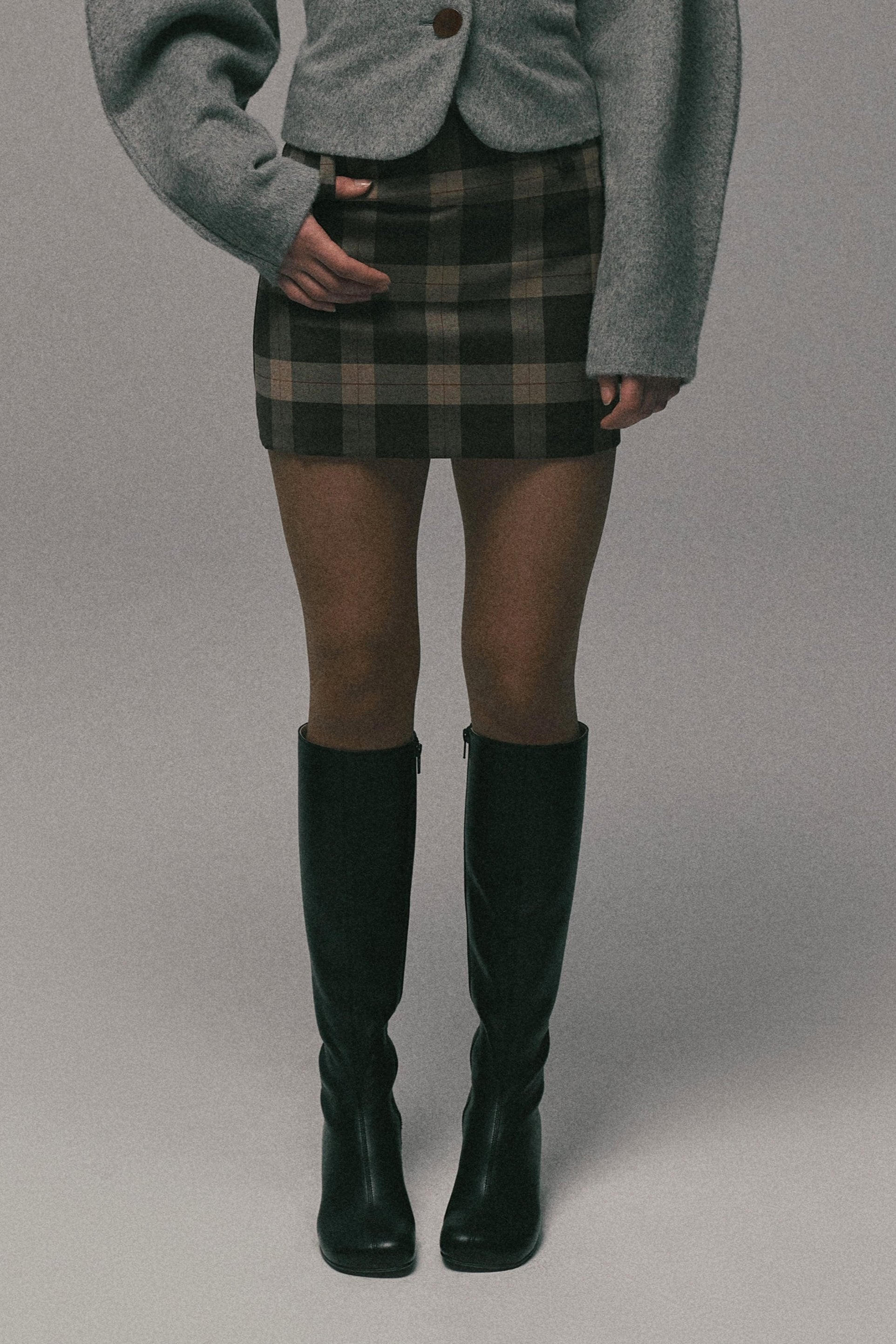 WOOL HIGHWAIST MINI SKIRT