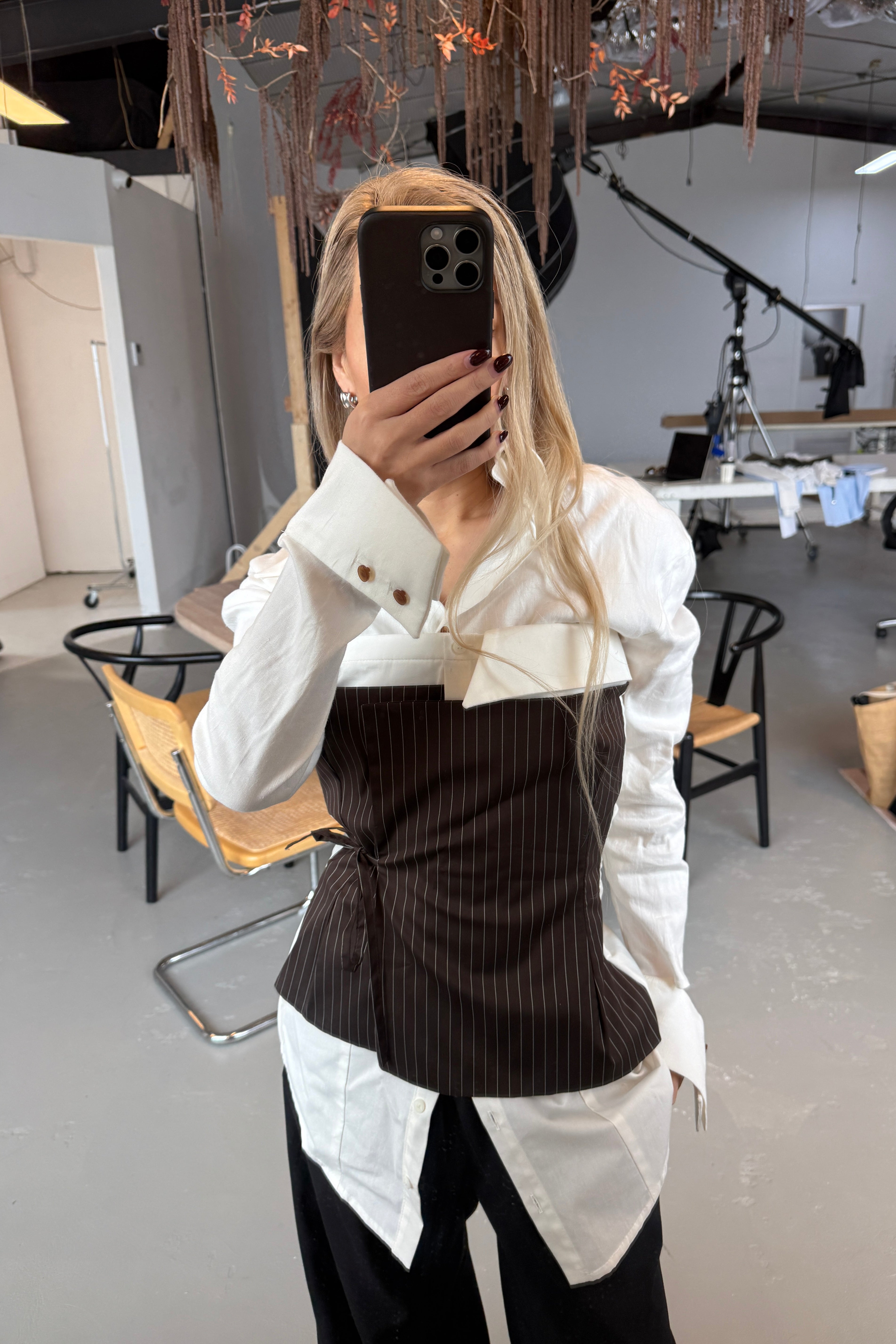 DECONSTRUCTED WRAP SHIRT TOP