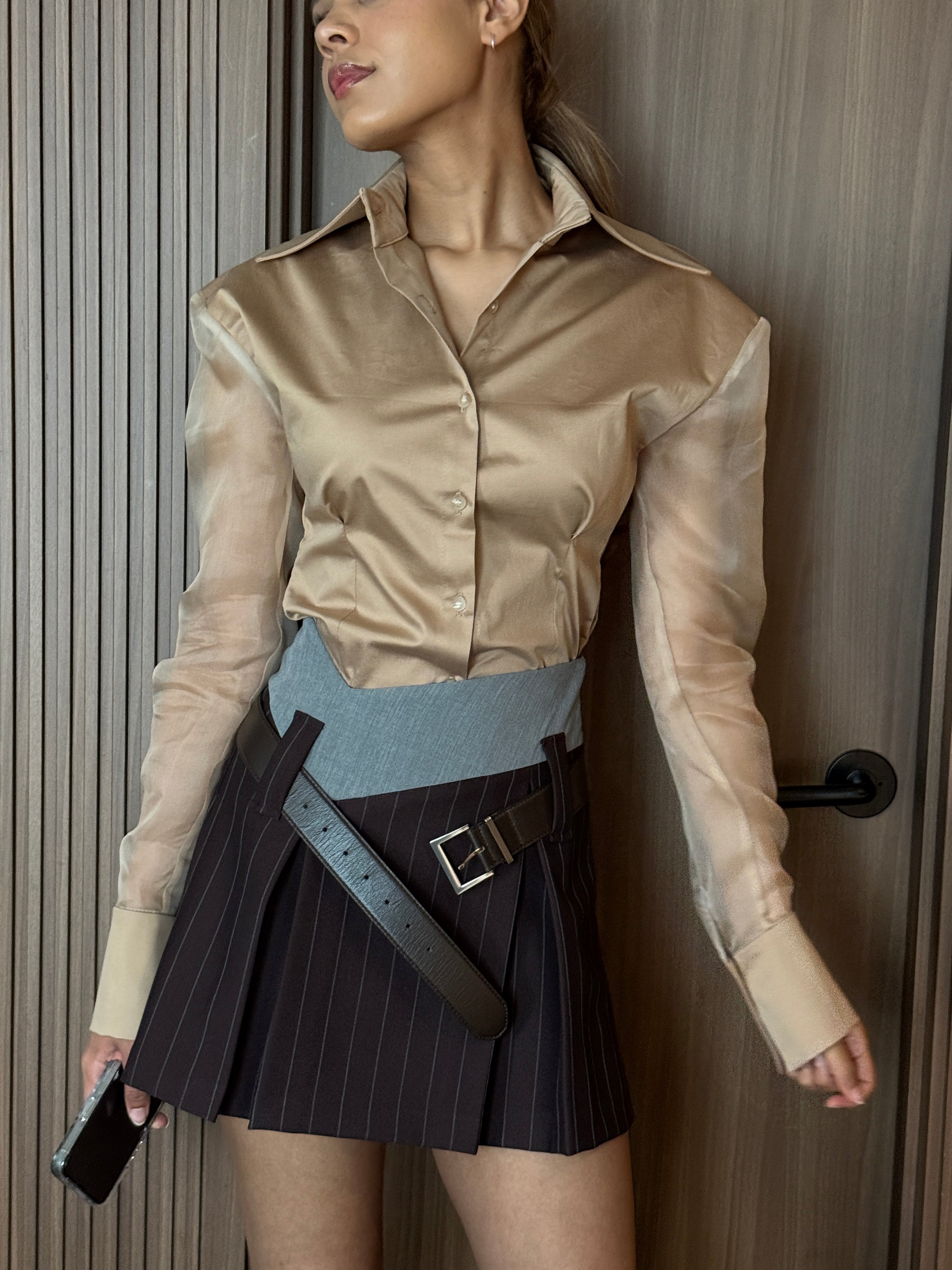 LEATHER BELT BROWN LE01