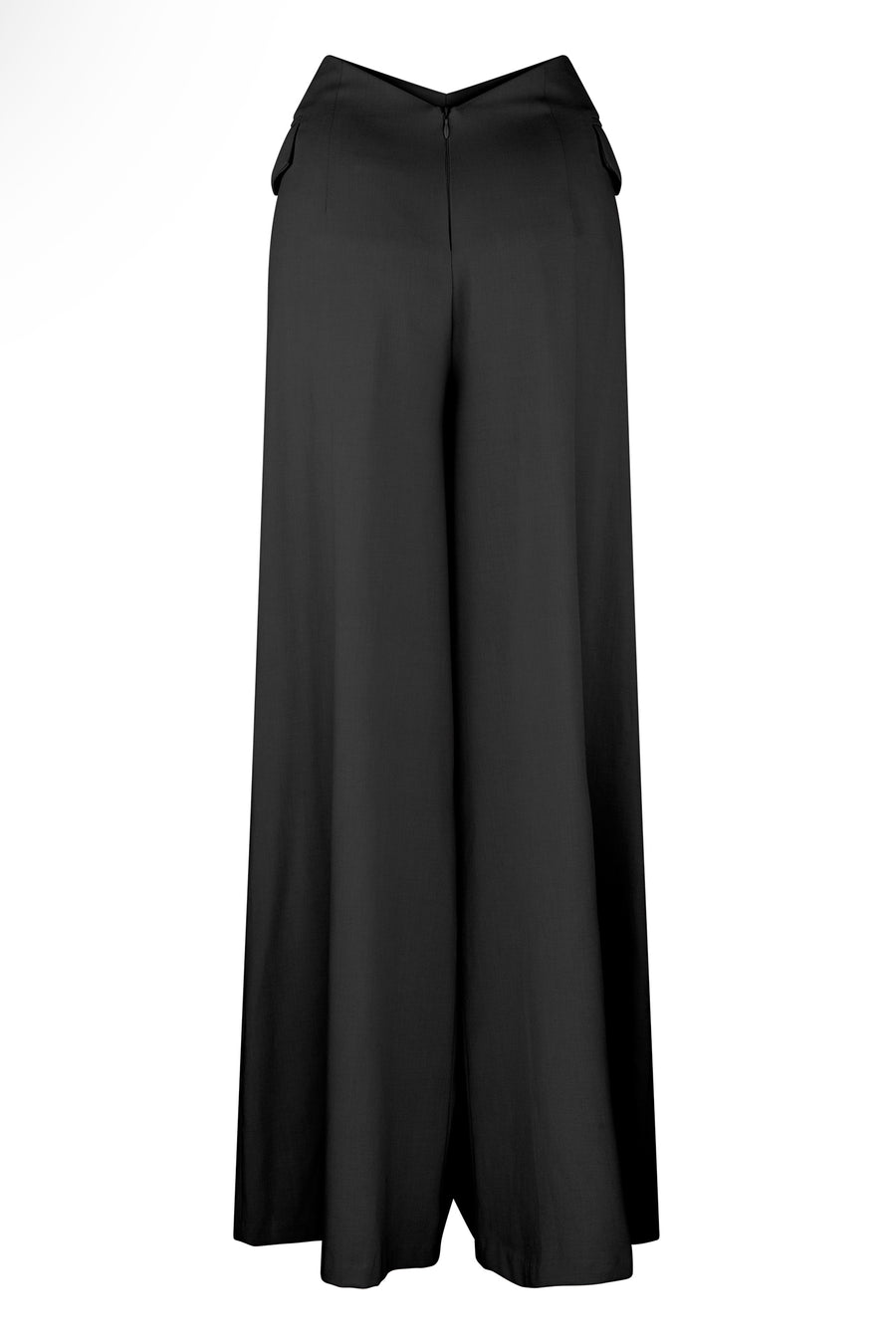 CHARCOAL DIPPED BACK WIDE LEG PANT